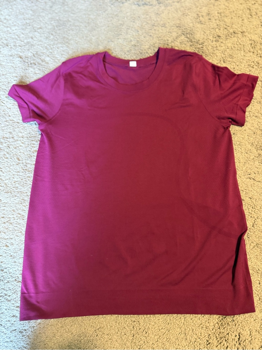 lululemon athletica Short Sleeve Crew Tee in Burgundy Plum